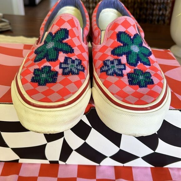 Gucci C Vans Pink Beaded Slip-on Box  dust bag Size 10 W or 8.5 M unisex - Picture 8 of 11